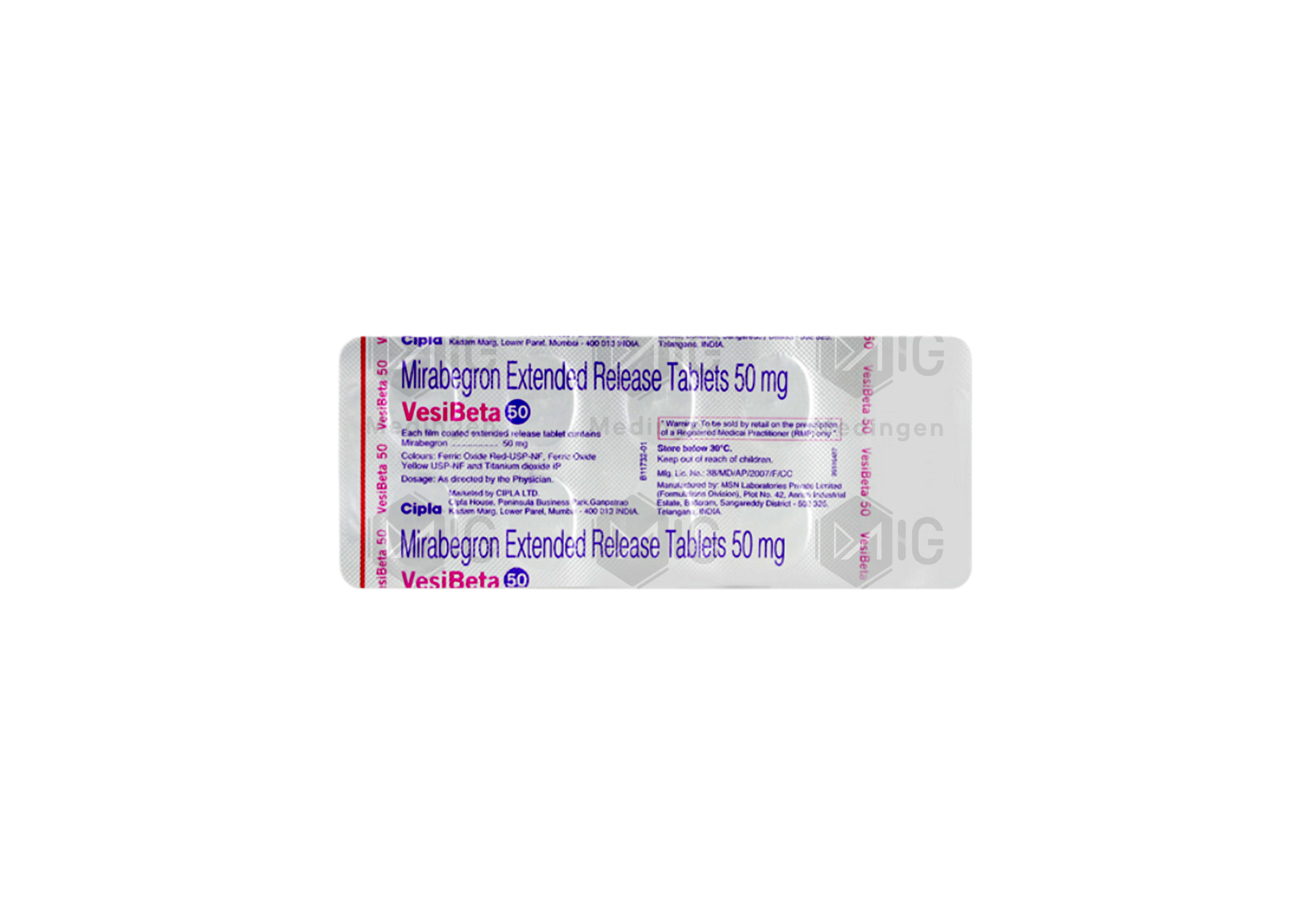 VESIBETA 50MG